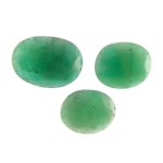 Green Emerald – 17.11 Carats (Ratti-18.90) Panna ~ 3 Pcs Seller Pack